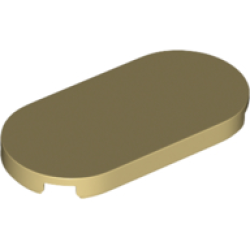 Tile, Round 2 x 4 Oval - Tan