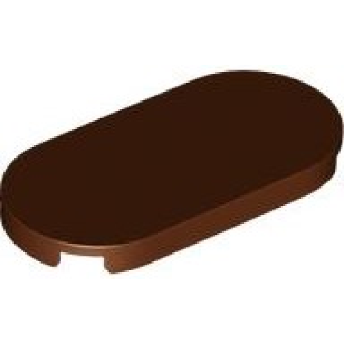 Деталь LEGO 66857 Tile, Round 2 x 4 Oval - Reddish Brown
