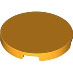 Tile, Round 3 x 3 - Bright Light Orange