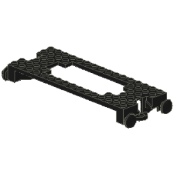 Train Base 6 x 16 Cutout - Black