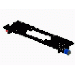 Train Base 6 x 22 Cutout with Magnets - Black