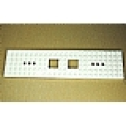 Train Base 6 x 24 with 2 Square Cutouts and 3 Round Holes Each End - White