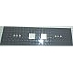 Train Base 6 x 24 with 2 Square Cutouts and 3 Round Holes Each End, Reinforced on Bottom - Dark Bluish Gray