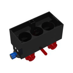 Train Battery Box Car with Switch and Red Wheels (Undetermined Type) - Black