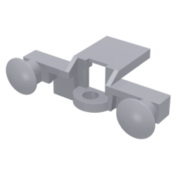 Train Buffer Beam - Light Bluish Gray