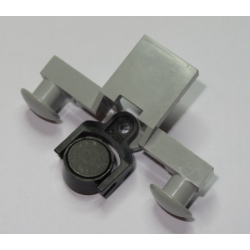 Train Buffer Beam with Black Train Coupling and Black Magnet Cylindrical (4022 / 2920 / 73092) - Light Gray
