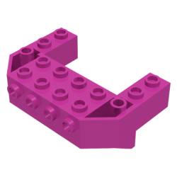 Train Front Sloping Base with 4 Studs - Dark Pink