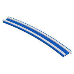 Train, Track 12V Conducting Rail Curved without Cable Connection Holes - Blue