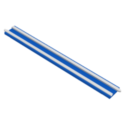 Train, Track 12V Conducting Rail Straight without Cable Connection Holes - Blue