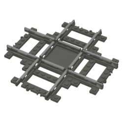 Train, Track 9V Crossing - Dark Gray Train, Track 9V Crossing - Dark Gray