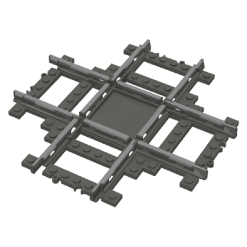 Деталь LEGO 32087c01 Train, Track 9V Crossing - Dark Gray