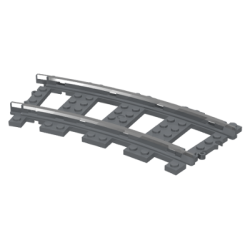 Train, Track 9V Curve - Dark Bluish Gray Train, Track 9V Curve - Dark Bluish Gray