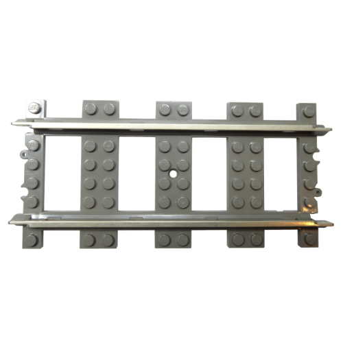 Деталь LEGO 2865c01 Train, Track 9V Straight - Dark Gray