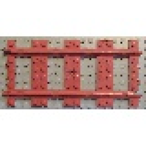 Деталь LEGO 2865c01 Train, Track 9V Straight - Red