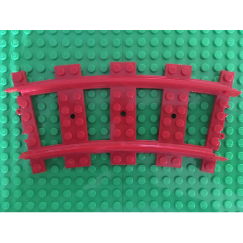 Деталь LEGO 53400 Train, Track Plastic (RC Trains) Curve - Red