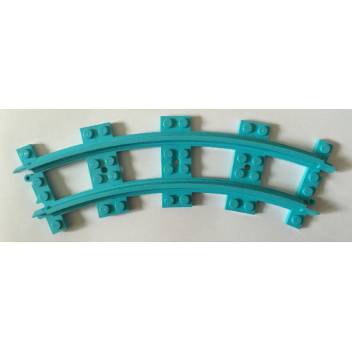 Деталь LEGO 85976 Train, Track Plastic, Narrow, Curve - Medium Azure
