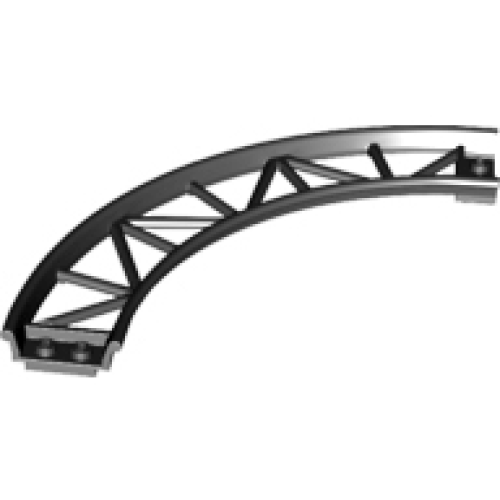 Деталь LEGO 25061 Train, Track Roller Coaster Curve, 90 degrees - Black