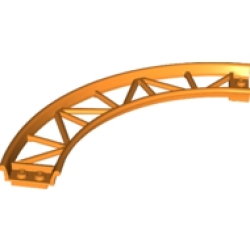 Train, Track Roller Coaster Curve, 90 degrees - Bright Light Orange Train, Track Roller Coaster Curve, 90 degrees - Bright Light Orange
