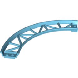 Train, Track Roller Coaster Curve, 90 degrees - Medium Azure Train, Track Roller Coaster Curve, 90 degrees - Medium Azure