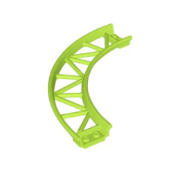 Train, Track Roller Coaster Curve, 90 degrees - Lime Train, Track Roller Coaster Curve, 90 degrees - Lime