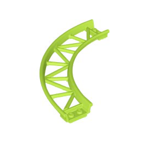 Деталь LEGO 25061 Train, Track Roller Coaster Curve, 90 degrees - Lime