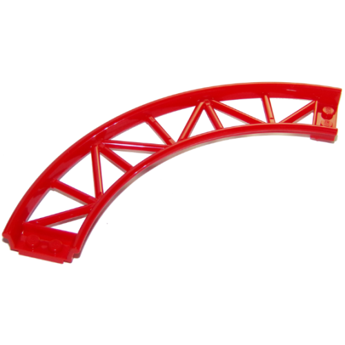 Деталь LEGO 25061 Train, Track Roller Coaster Curve, 90 degrees - Red