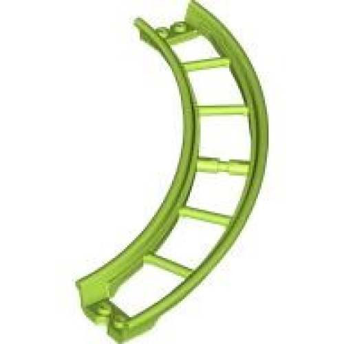 Деталь LEGO 80566 Train, Track Roller Coaster Curve, 90 degrees, 3 Bricks Elevation - Lime