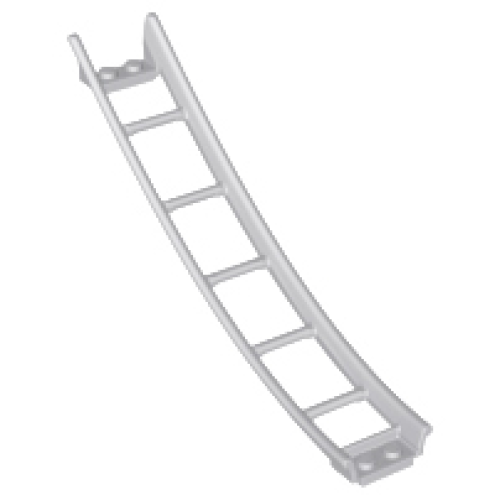 Деталь LEGO 26559 Train, Track Roller Coaster Ramp Large Lower Part, 6 Bricks Elevation - Light Bluish Gray
