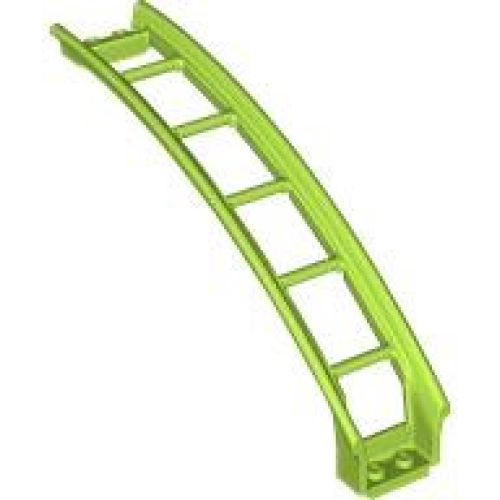 Деталь LEGO 26560 Train, Track Roller Coaster Ramp Large Upper Part, 6 Bricks Elevation - Lime