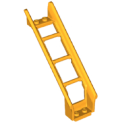 Train, Track Roller Coaster Ramp Steep, 6 Bricks Elevation - Bright Light Orange