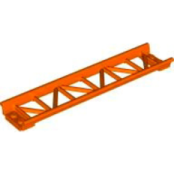 Train, Track Roller Coaster Straight 16L - Reddish Orange