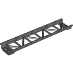 Train, Track Roller Coaster Straight 16L - Pearl Dark Gray