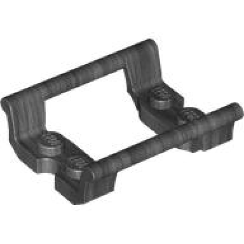 Деталь LEGO 80562 Train, Track Roller Coaster Straight 4L - Pearl Dark Gray