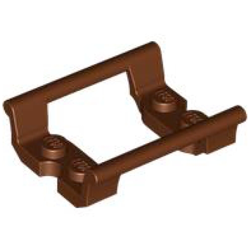 Деталь LEGO 80562 Train, Track Roller Coaster Straight 4L - Reddish Brown