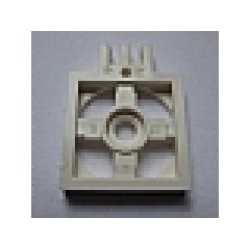 Turntable 2 x 2 Plate with Hinge with 3 Fingers, Base - White Turntable 2 x 2 Plate with Hinge with 3 Fingers, Base - White