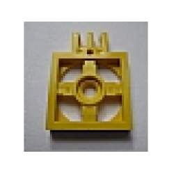 Turntable 2 x 2 Plate with Hinge with 3 Fingers, Base - Yellow Turntable 2 x 2 Plate with Hinge with 3 Fingers, Base - Yellow
