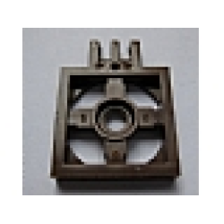 Turntable 2 x 2 Plate with Hinge with 3 Fingers, Base - Brown Turntable 2 x 2 Plate with Hinge with 3 Fingers, Base - Brown