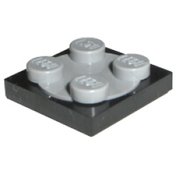 Turntable 2 x 2 Plate with Light Bluish Gray Top (3680 / 3679) - Black Turntable 2 x 2 Plate with Light Bluish Gray Top (3680 / 3679) - Black