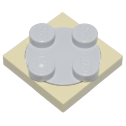 Turntable 2 x 2 Plate with Light Bluish Gray Top (3680 / 3679) - Tan Turntable 2 x 2 Plate with Light Bluish Gray Top (3680 / 3679) - Tan
