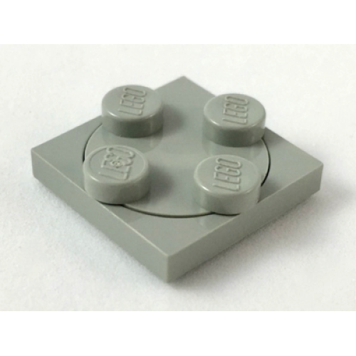 Деталь LEGO 3680c01 Turntable 2 x 2 Plate with Light Gray Top (3680 / 3679) - Light Gray