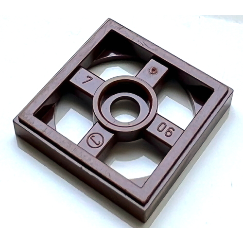 Деталь LEGO 3680 Turntable 2 x 2 Plate, Base - Reddish Brown