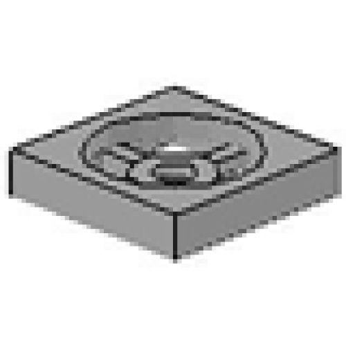 Деталь LEGO 3680 Turntable 2 x 2 Plate, Base - Light Gray