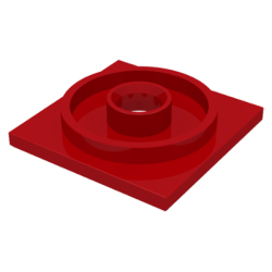 Turntable 4 x 4 Square Base - Red Turntable 4 x 4 Square Base - Red