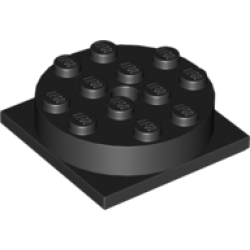 Turntable 4 x 4 Square Base with (Same Color) Top (3403 / 3404) - Black Turntable 4 x 4 Square Base with (Same Color) Top (3403 / 3404) - Black