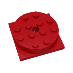 Turntable 4 x 4 Square Base with (Same Color) Top (3403 / 3404) - Red Turntable 4 x 4 Square Base with (Same Color) Top (3403 / 3404) - Red