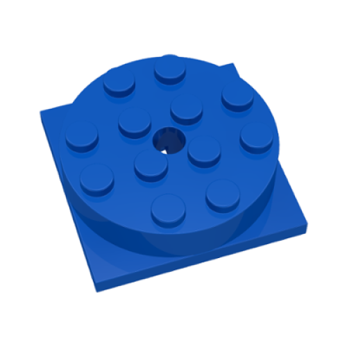 Деталь LEGO 3403c01 Turntable 4 x 4 Square Base with (Same Color) Top (3403 / 3404) - Blue