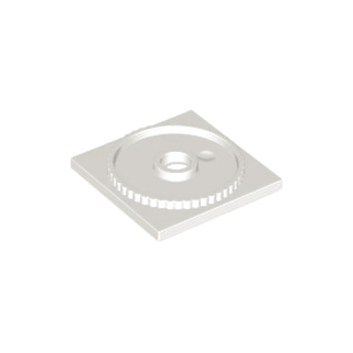Деталь LEGO 61485 Turntable 4 x 4 Square Base, Locking - White