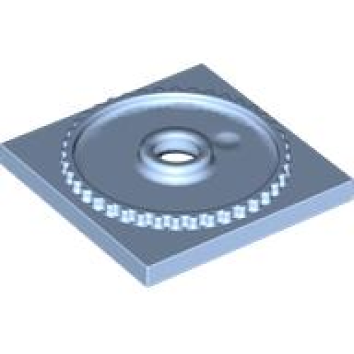 Деталь LEGO 61485 Turntable 4 x 4 Square Base, Locking - Bright Light Blue