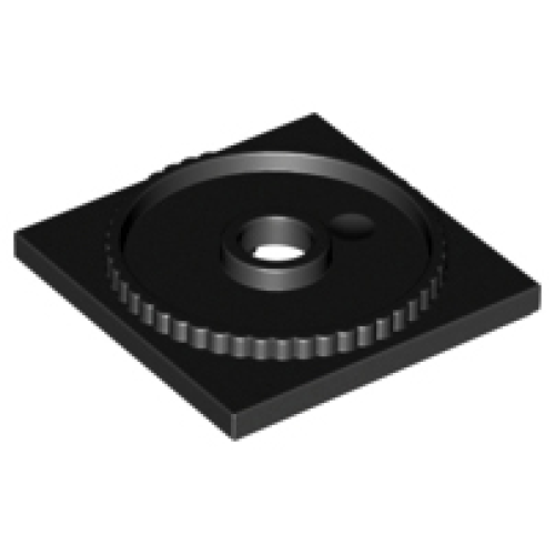 Деталь LEGO 61485 Turntable 4 x 4 Square Base, Locking - Black