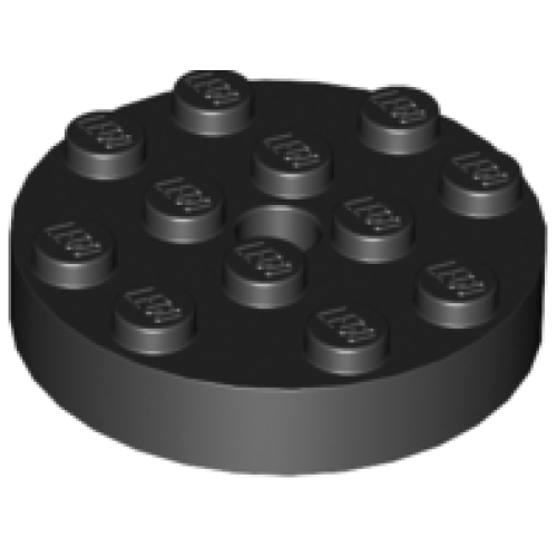 Деталь LEGO 3404 Turntable 4 x 4 Top - Black